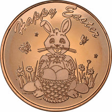 Load image into Gallery viewer, 1 oz Copper Round - Easter Bunny
