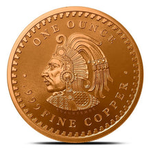 Load image into Gallery viewer, 1 oz Copper Round - Aztec Calendar
