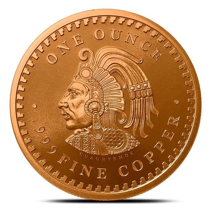 1 oz Copper Round - Aztec Calendar