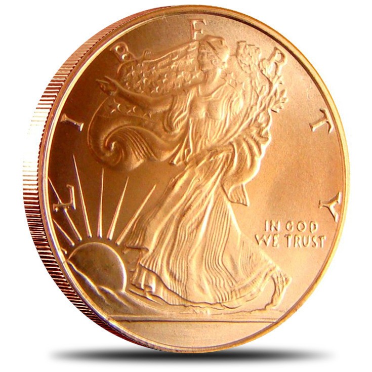 1 oz Copper Round - Walking Liberty