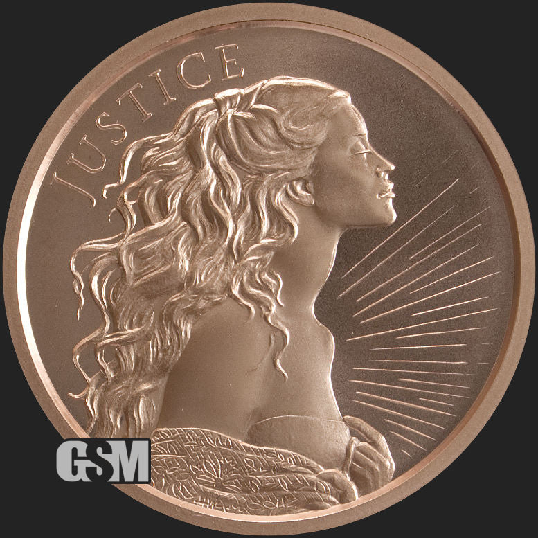 1 oz Copper Round - Justice