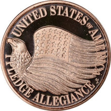 Load image into Gallery viewer, 1 oz Copper Round - Pledge of Allegiance
