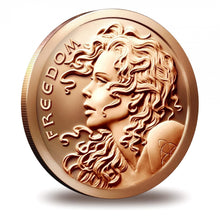 Load image into Gallery viewer, 1 oz Copper Round - Freedom Girl
