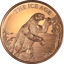 Load image into Gallery viewer, 1 oz Copper Round - Giant Sloth
