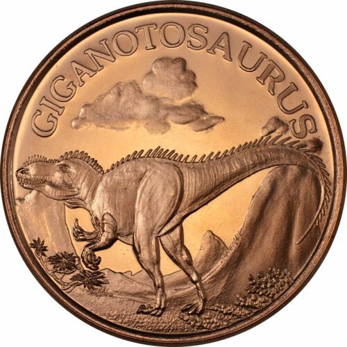 Ronda de Cobre de 1 oz - Giganotosaurus