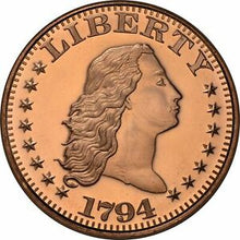 Load image into Gallery viewer, 1 oz Copper Round - Flowing Hair Dollar
