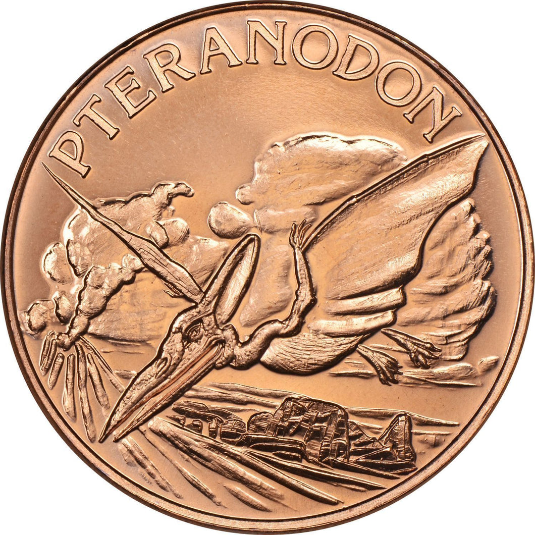 1 oz Copper Round - Pteranodon