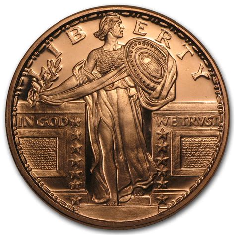 1 oz Copper Round - Standing Liberty