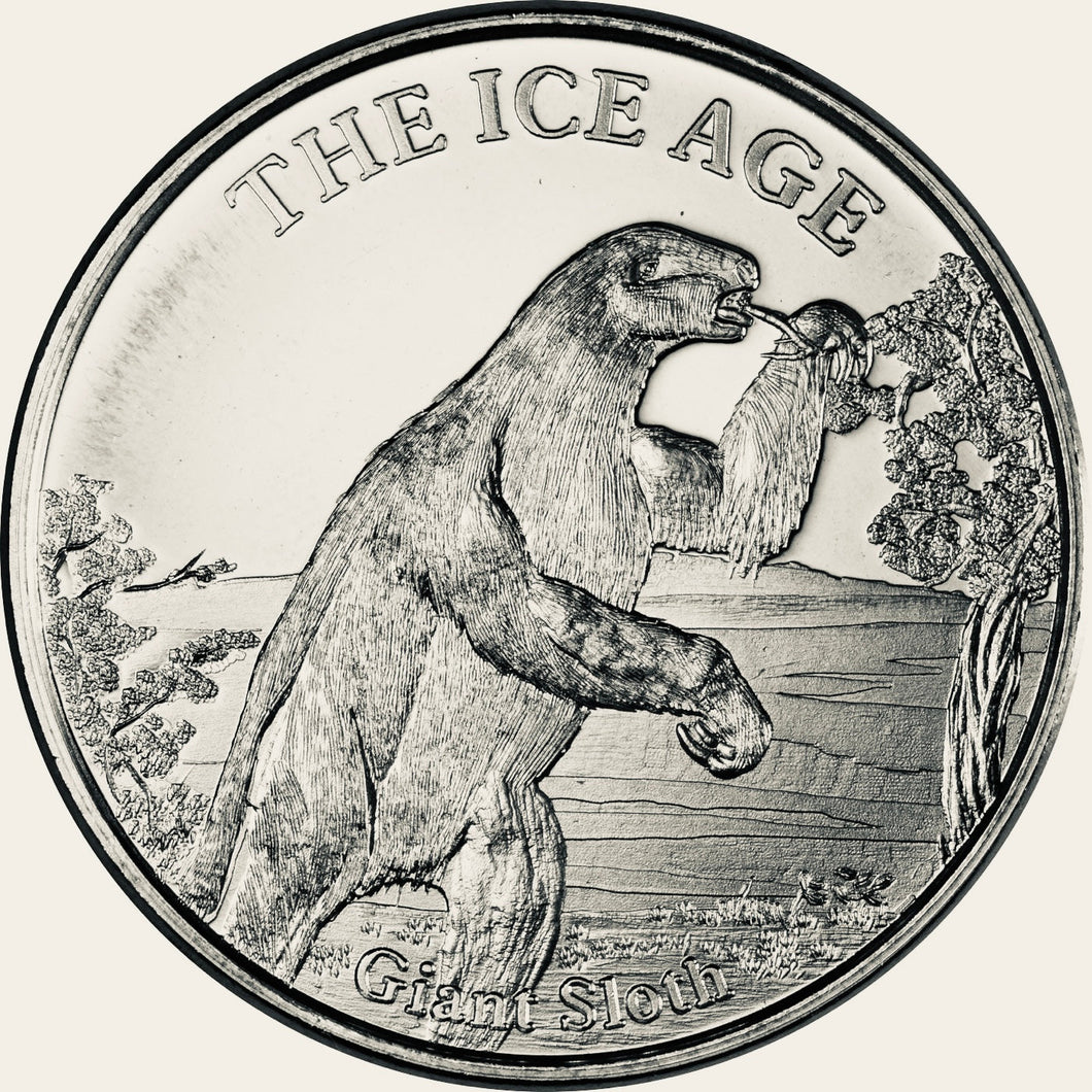 1 oz Silver Round - Giant Sloth