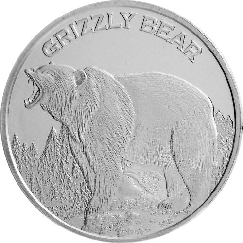1 oz Silver Round - Grizzly Bear