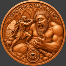 Cargar imagen en el visor de la galería, 1 oz Copper Round - Odysseus and the Cyclops

