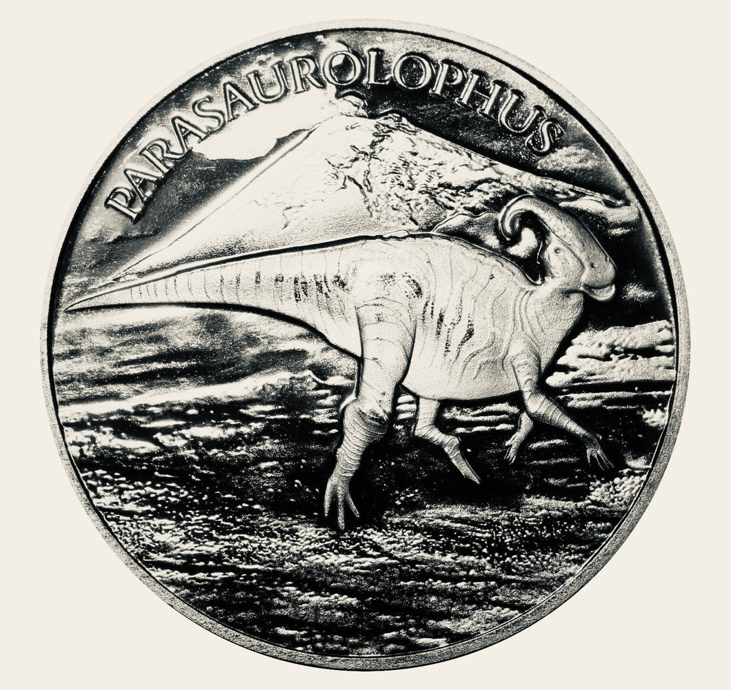 1 oz Silver Round - Parasaurolophus