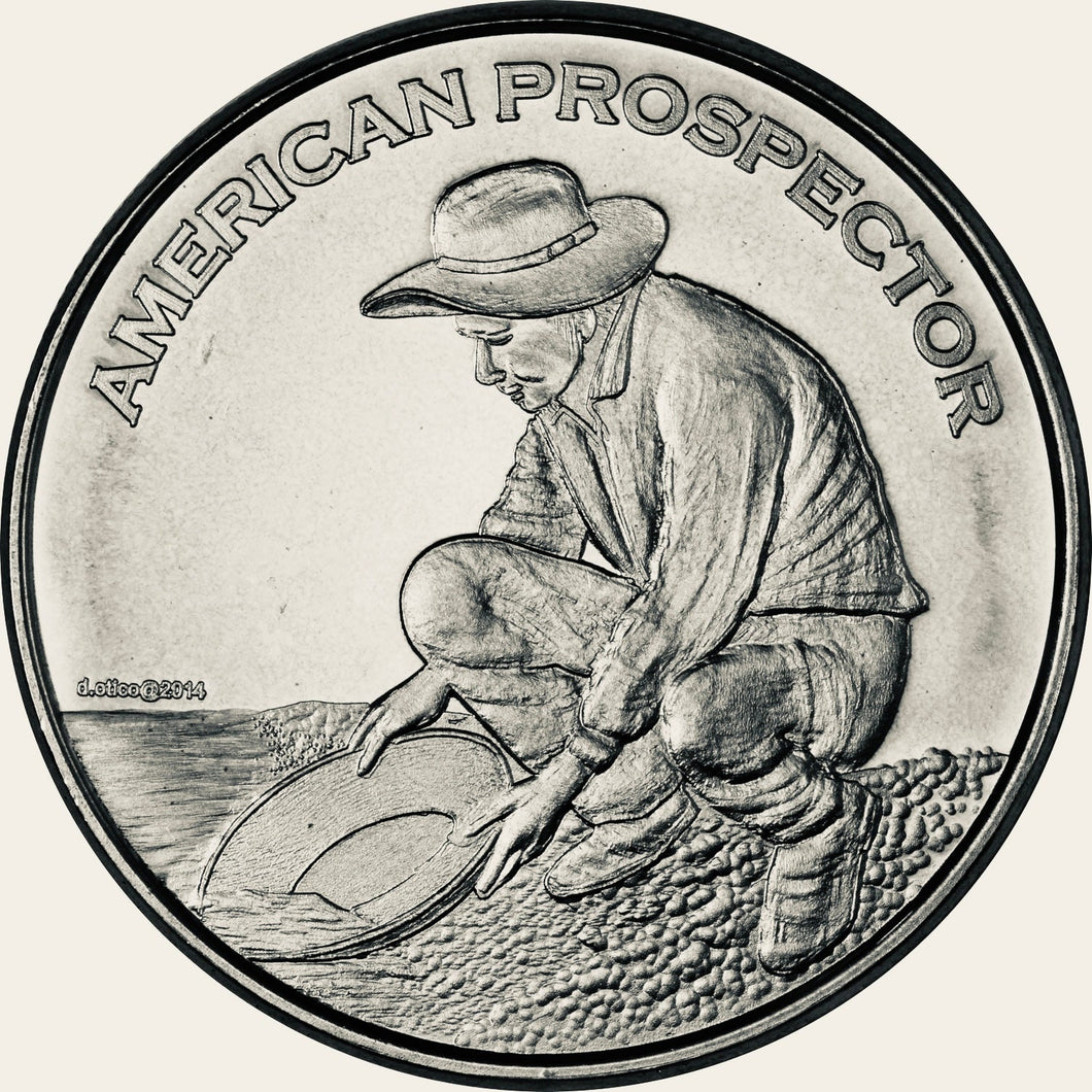 1 oz Silver Round - Prospector