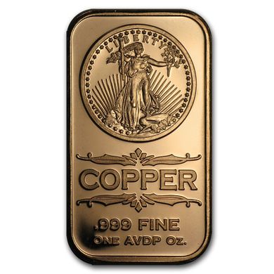 1 oz Copper Bar - Saint Gaudens