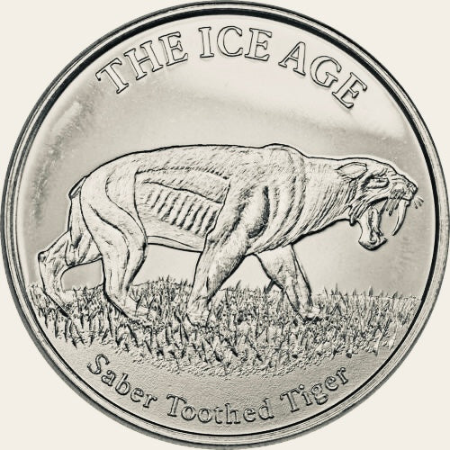 1 oz Silver Round - Saber Tooth Tiger