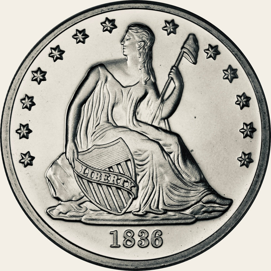 1 oz Silver Round - Seated Liberty