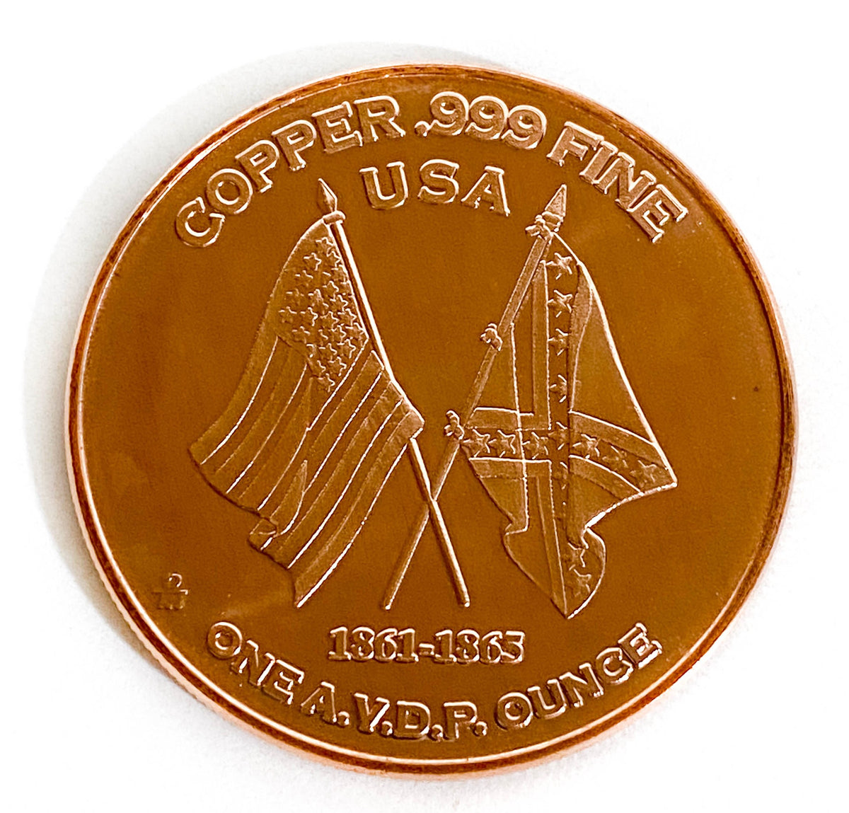 1 oz Copper Round - Monitor vs Virginia – D.B.Metals