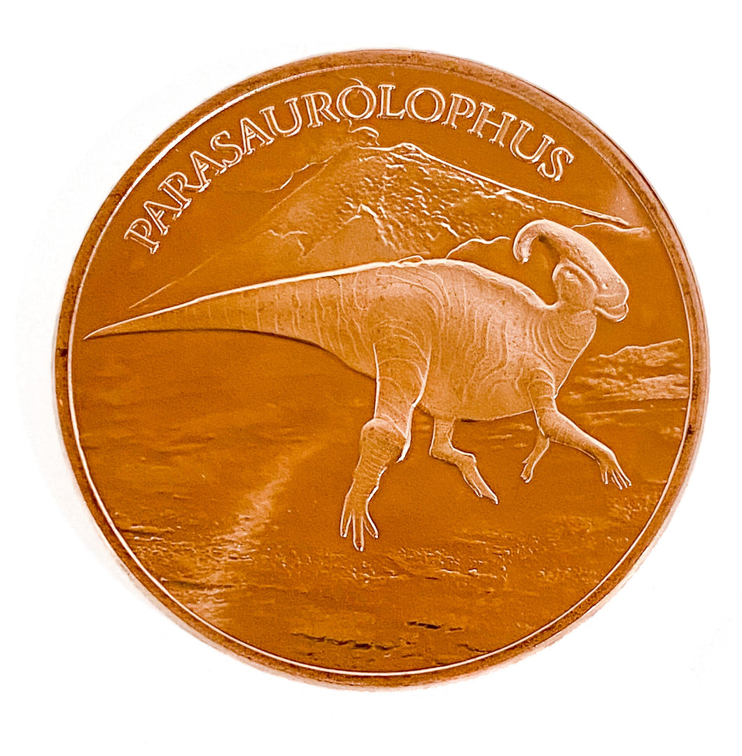 1 oz Copper Round - Parasaurolophus