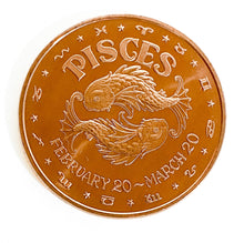 Load image into Gallery viewer, 1 oz Copper Round - Pisces
