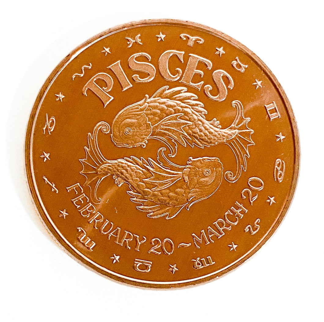 1 oz Copper Round - Pisces