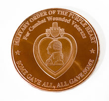 Load image into Gallery viewer, 1 oz Copper Round - Purple Heart
