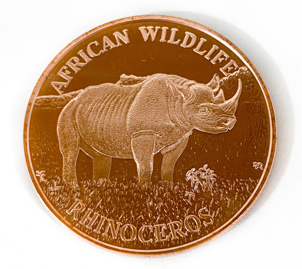 1 oz Copper Round - Rhino