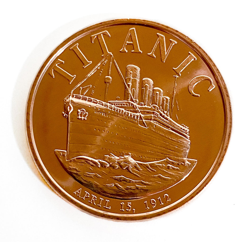 1 oz Copper Round - Titanic