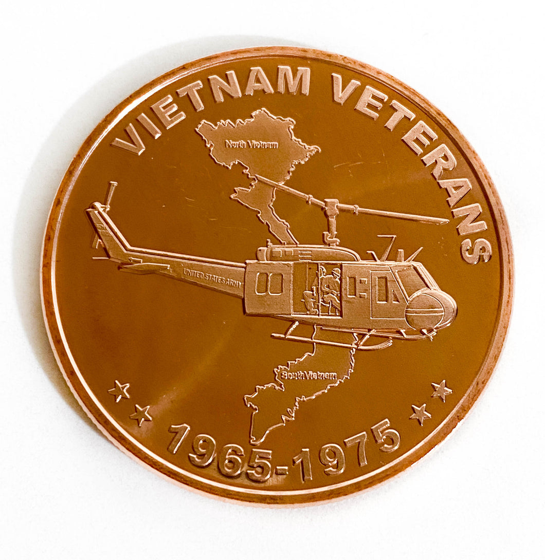 1 oz Copper Round - Vietnam Veterans