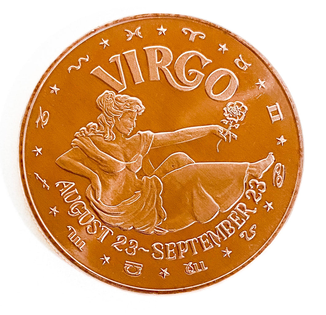 1 oz Copper Round - Virgo